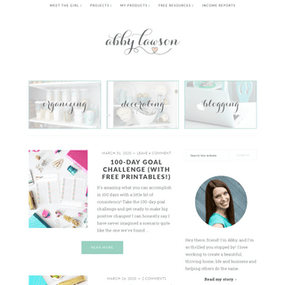 Abby Lawson - Organizing, Decorating, Blogging