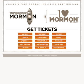 A complete backup of thebookofmormonmusical.com