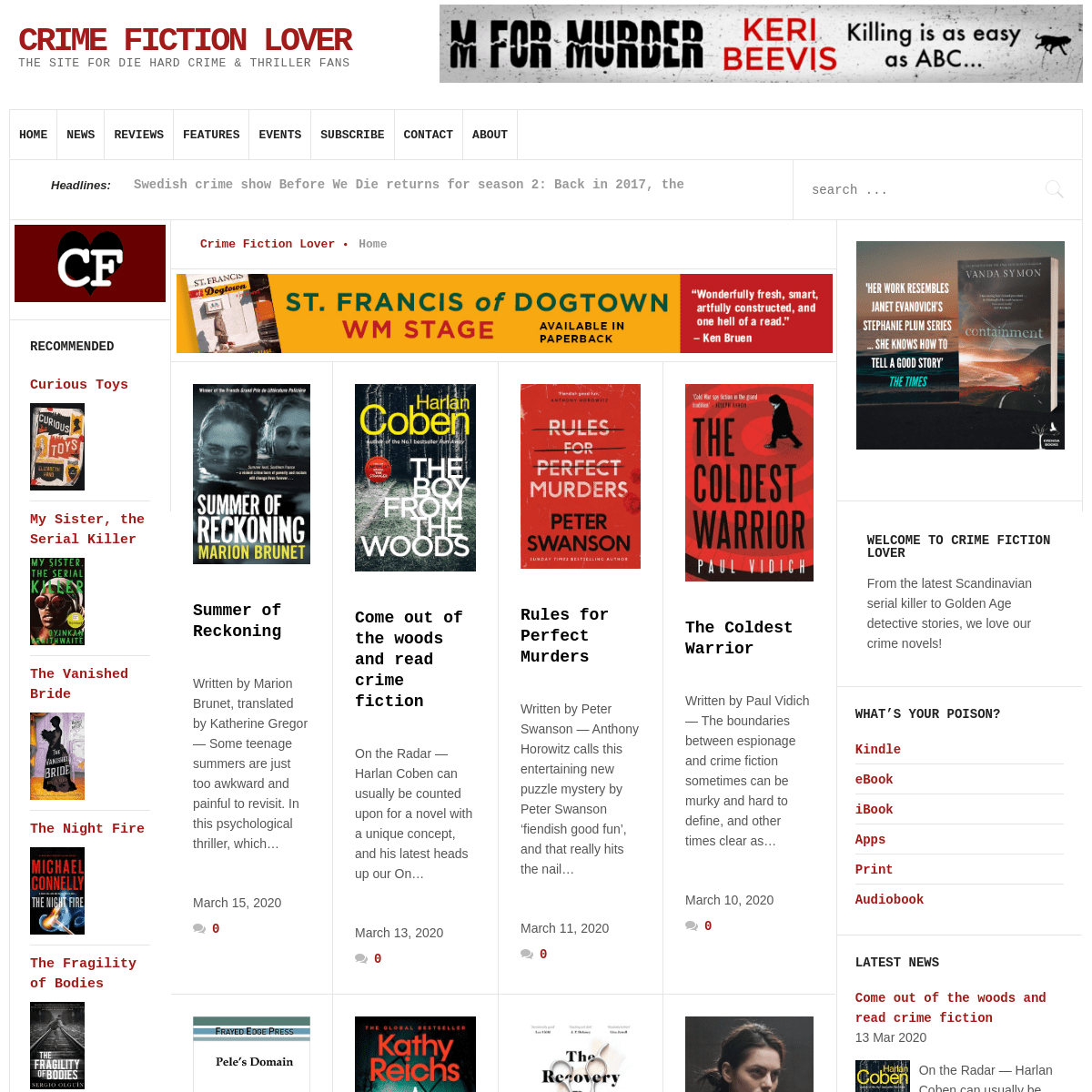 A complete backup of crimefictionlover.com