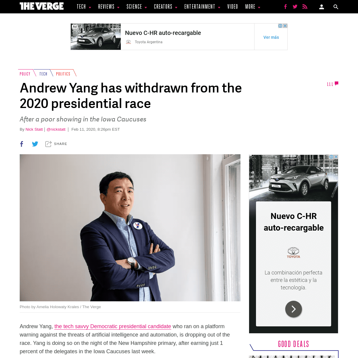 A complete backup of www.theverge.com/2020/2/11/21134021/andrew-yang-drops-out-2020-presidential-race-democratic