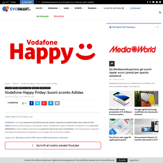 A complete backup of www.evosmart.it/offerte-telefonia/vodafone-happy-friday-buoni-sconto-adidas/41757/