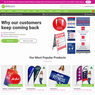 A complete backup of easysigns.com.au