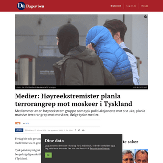 A complete backup of www.dagsavisen.no/nyheter/verden/medier-hoyreekstremister-planla-terrorangrep-mot-moskeer-i-tyskland-1.1666