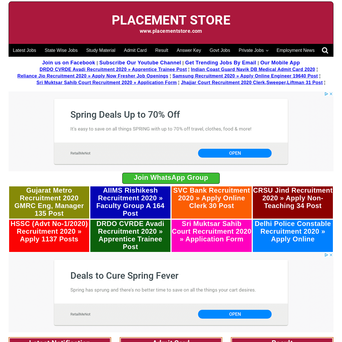 A complete backup of placementstore.com