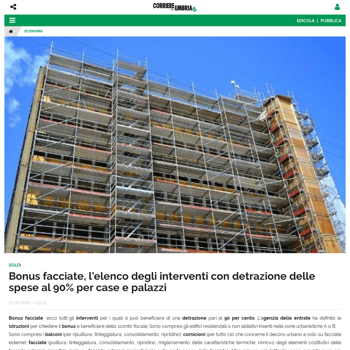 A complete backup of corrieredellumbria.corr.it/news/economia/1459771/bonus-facciate-elenco-interventi-detrazione-90-per-cento-l