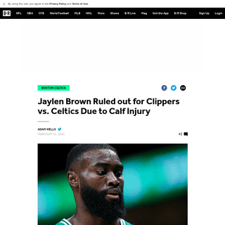 Jaylen Brown Ruled out for Clippers vs. Celtics Due to Calf Injury - Bleacher Report - Latest News, Videos and Highlights