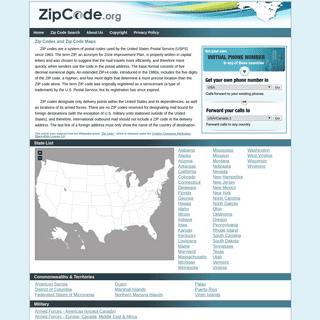 A complete backup of zipcode.org