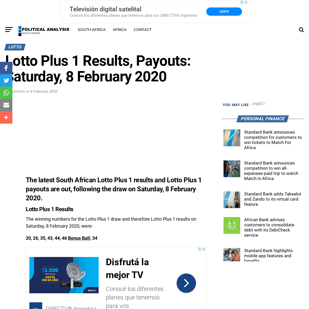 A complete backup of www.politicalanalysis.co.za/lotto-plus-1-results-payouts-saturday-8-february-2020/