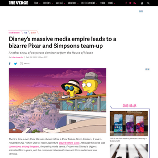 Disneyâ€™s massive media empire leads to Simpsons short with Pixarâ€™s Onward - The Verge