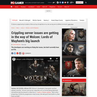 A complete backup of www.pcgamer.com/crippling-server-issues-are-getting-in-the-way-of-wolcen-lords-of-mayhems-big-launch/