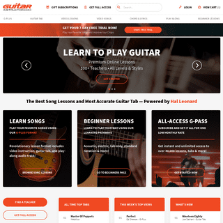 A complete backup of guitarinstructor.com