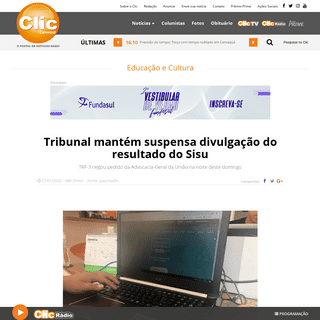 A complete backup of www.cliccamaqua.com.br/noticia/49542/tribunal-mantem-suspensa-divulgacao-do-resultado-do-sisu.html