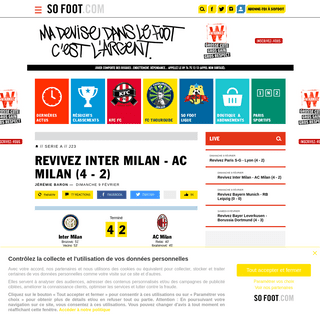 Revivez Inter Milan - AC Milan (4 - 2) - Serie A - J23 - 9 fÃ©vrier 2020 - SOFOOT.com