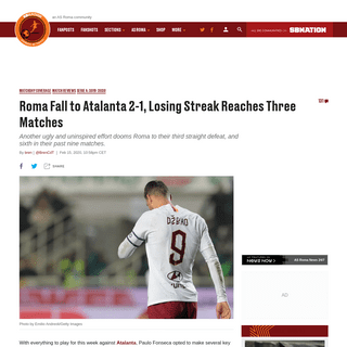 A complete backup of www.chiesaditotti.com/2020/2/15/21139271/atalanta-roma-match-review