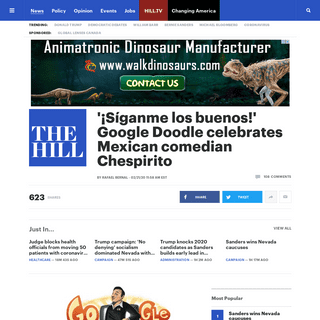 A complete backup of thehill.com/latino/484057-siganme-los-buenos-google-doodle-celebrates-mexican-comedian-chespirito