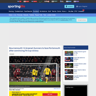 A complete backup of www.sportinglife.com/football/news/arsenal-earn-portsmouth-trip/176671