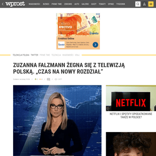 A complete backup of www.wprost.pl/prime-time/10295482/zuzanna-falzmann-zegna-sie-z-telewizja-polska-czas-na-nowy-rozdzial.html