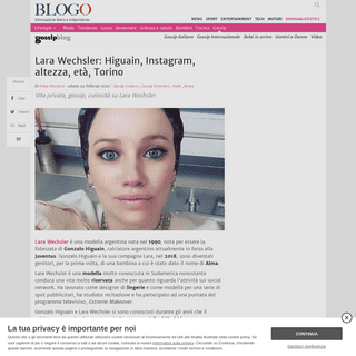 A complete backup of www.gossipblog.it/post/616810/lara-wechsler-higuain-instagram-altezza-eta-torino