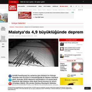 Son dakika! Deprem mi oldu- Malatya'da deprem - GÃ¼nÃ¼n Haberleri