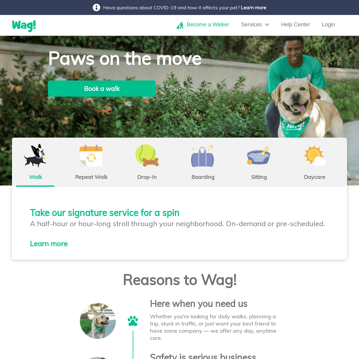 A complete backup of wagwalking.com