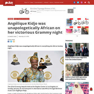 A complete backup of www.pulse.ng/lifestyle/food-travel/angelique-kidjo-was-unapologetically-african-on-her-victorious-grammy-ni