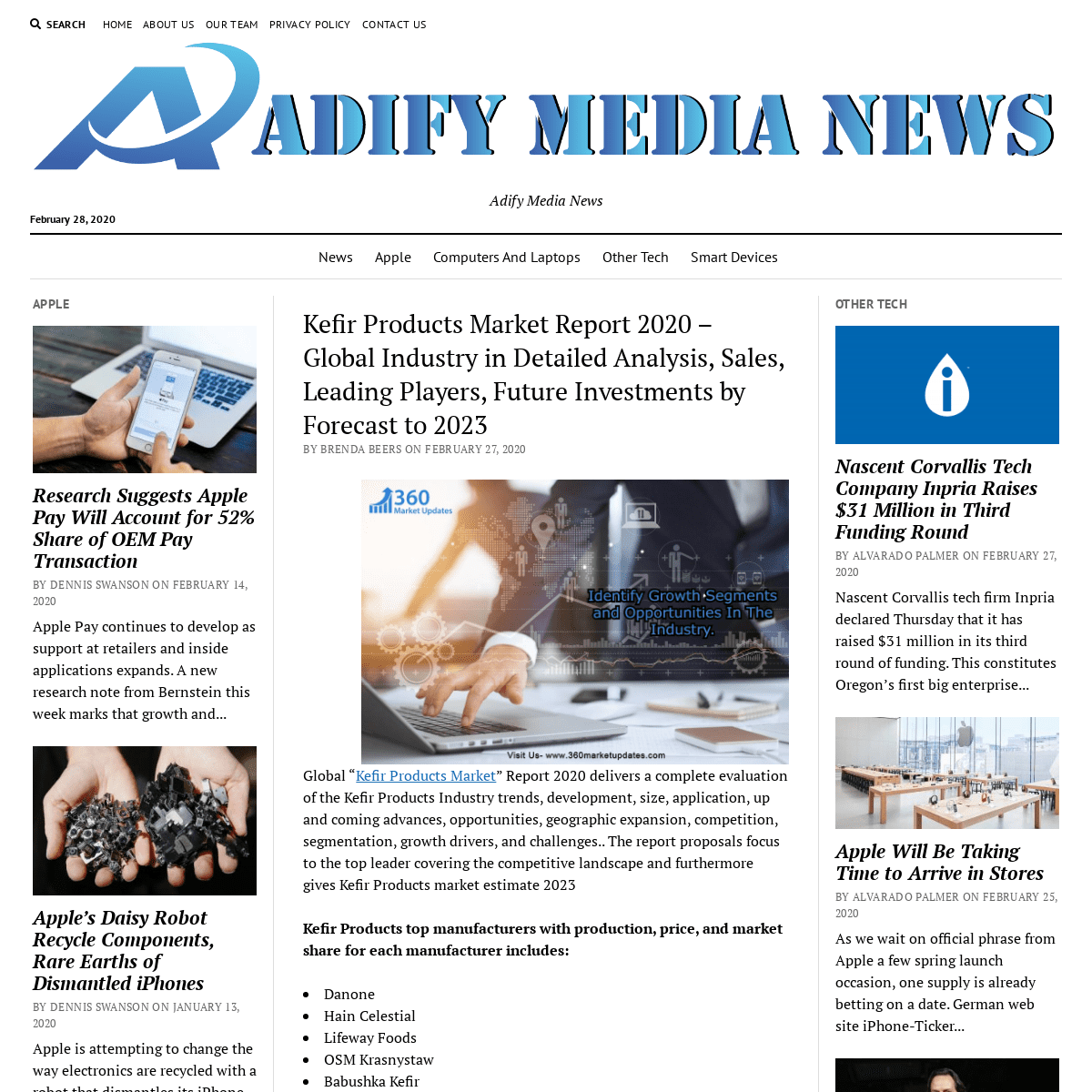 A complete backup of adifymedia.com/kefir-products-market-report-2020-global-industry-in-detailed-analysis-sales-leading-players