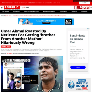 A complete backup of www.republicworld.com/sports-news/cricket-news/umar-akmal-roasted-by-netizens-for-getting-brother-from-anot