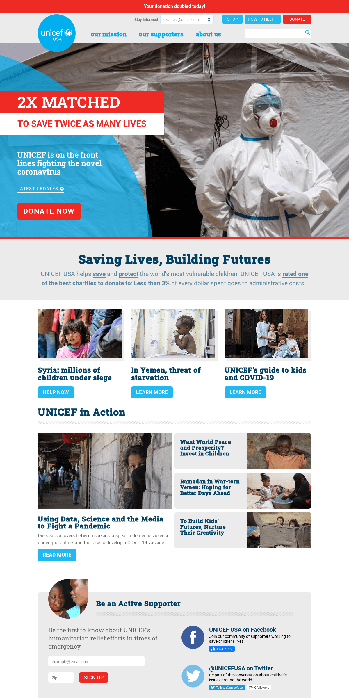 A complete backup of unicefusa.org