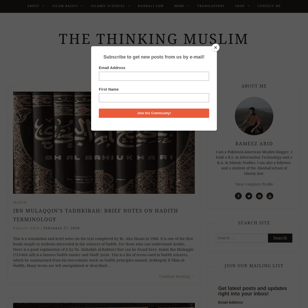 A complete backup of thethinkingmuslim.com