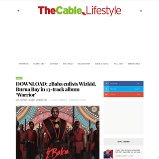 A complete backup of lifestyle.thecable.ng/download-2baba-enlists-wizkid-burna-boy-in-13-track-album-warrior/