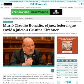 A complete backup of www.cronista.com/economiapolitica/Murio-el-juez-Claudio-Bonadio-20200204-0006.html
