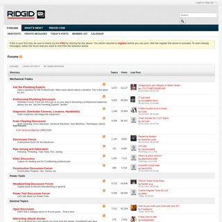 Forums - RIDGID Forum - Plumbing, Woodworking and Power Tools