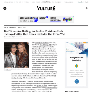 A complete backup of www.vulture.com/2020/03/paulina-porizkova-angry-over-the-cars-ric-ocasek-will.html