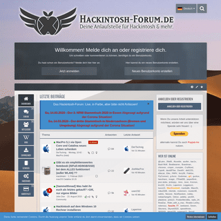 Letzte BeitrÃ¤ge - Hackintosh-Forum - Deine Anlaufstelle fÃ¼r Hackintosh & mehr...