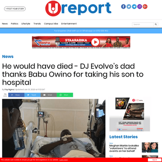 A complete backup of www.standardmedia.co.ke/ureport/article/2001358659/he-would-have-died-dj-evolve-s-dad-thanks-babu-owino-for