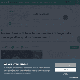 Arsenal fans will love Jadon Sancho's Bukayo Saka message after goal vs Bournemouth - football.london