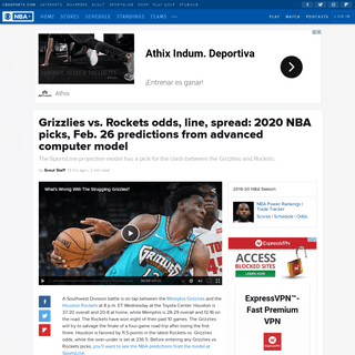 A complete backup of www.cbssports.com/nba/news/grizzlies-vs-rockets-odds-line-spread-2020-nba-picks-feb-26-predictions-from-adv