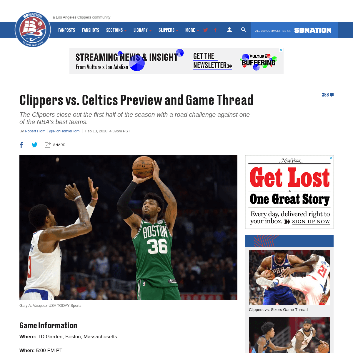 A complete backup of www.clipsnation.com/2020/2/13/21137059/clippers-vs-celtics-preview-and-game-thread