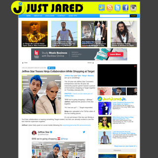 A complete backup of www.justjared.com/2020/01/31/jeffree-star-teases-ninja-collaboration-while-shopping-at-target/