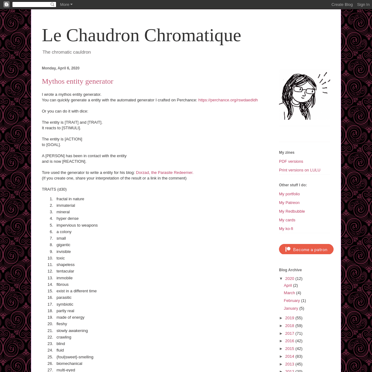 A complete backup of chaudronchromatique.blogspot.com