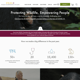 A complete backup of janegoodall.ca