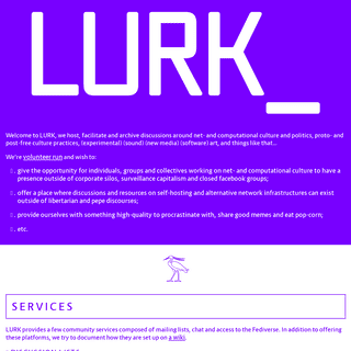 A complete backup of lurk.org