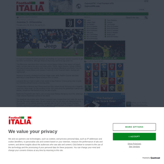 A complete backup of www.football-italia.net/SerieA/match/142580