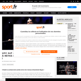 A complete backup of www.sport.fr/sports-de-combat/ufc-247-jon-jones-a-tremble-face-a-reyes-dans-un-combat-tres-serre-669285.sht