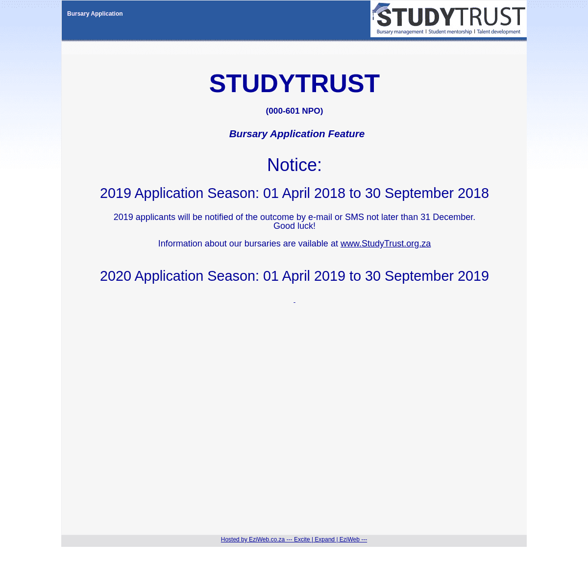 A complete backup of studietrust.co.za