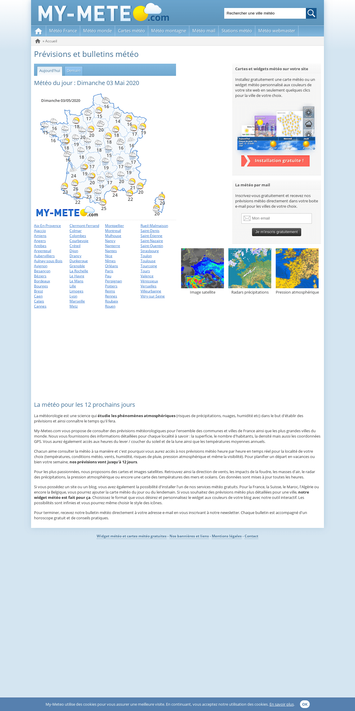 A complete backup of my-meteo.fr