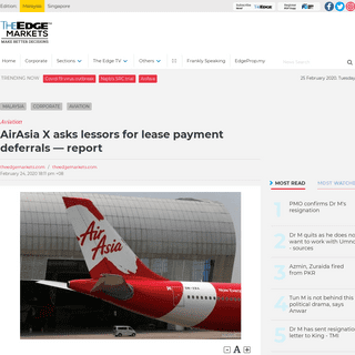 A complete backup of www.theedgemarkets.com/article/airasia-x-asks-lessors-lease-payment-deferrals-%E2%80%94-report