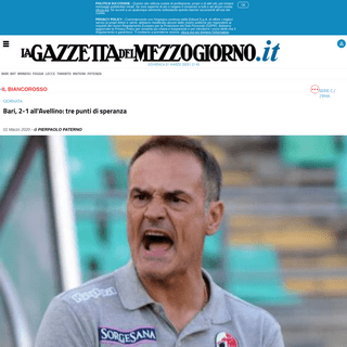 A complete backup of www.lagazzettadelmezzogiorno.it/news/il-biancorosso/1208772/bari-con-l-avellino-fuori-l-orgoglio.html
