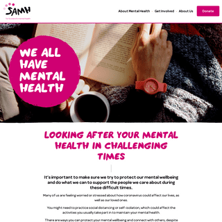 SAMH is the Scottish Association for Mental Health - SAMH
