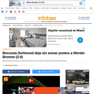 A complete backup of www.infobae.com/america/agencias/2020/02/22/borussia-dortmund-deja-sin-sumar-puntos-a-werder-bremen-2-0/
